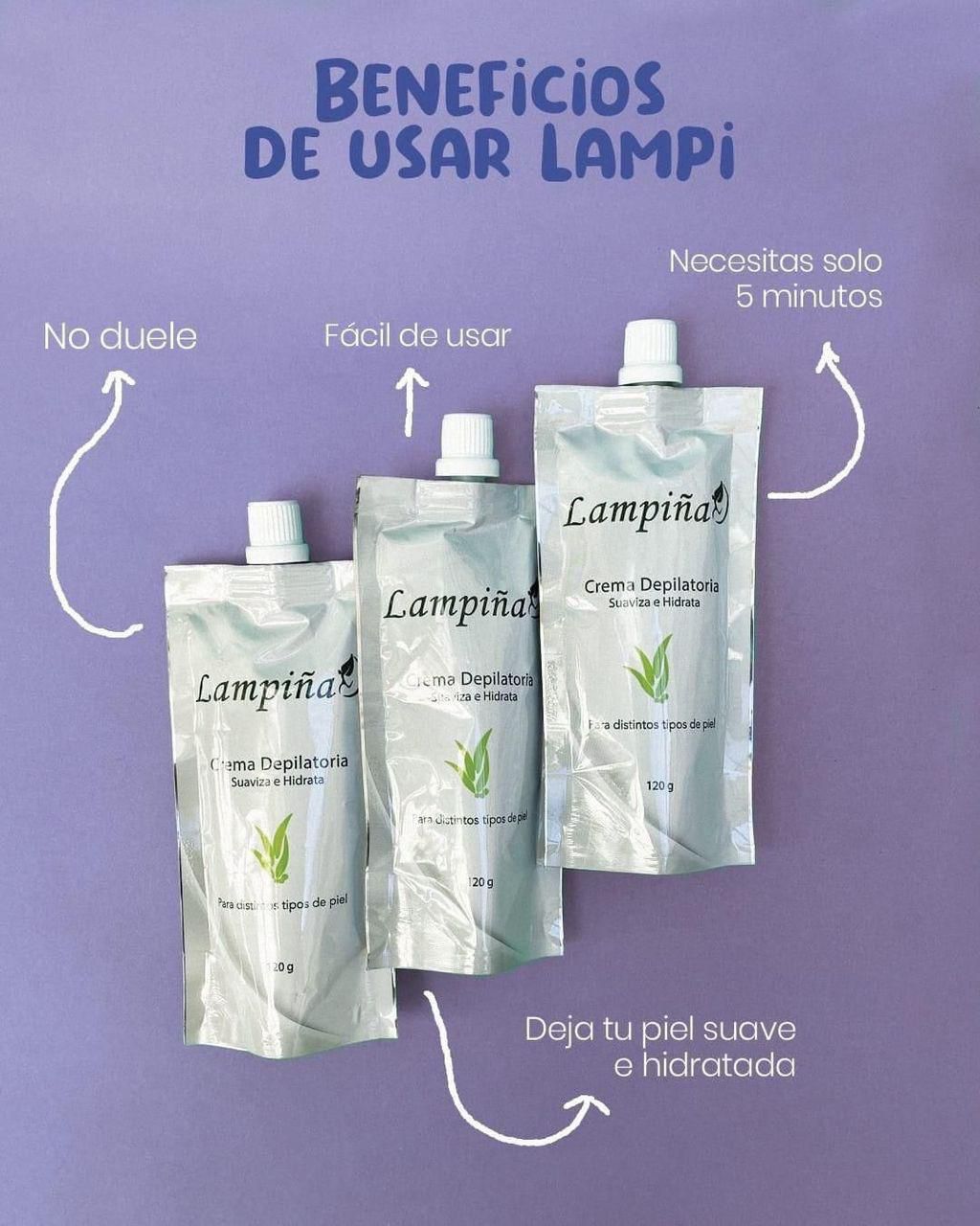 CREMA DEPILATORIA FACIAL MUJER SACHET 15g - Imagen 4